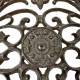 Paillasson en Fonte Tapis d’Entrée Gratte Pied Ovale Patiné Marron Décoration de Jardin Motif Volute 2x40x61cm