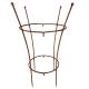 Cerceau à Pivoine Support à Plantes Treillis Rond en Acier Oxydé Cercle à Double Ouverture 60x60x85cm