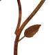 Eolienne Double Hélices Motif Oiseau Tuteur Mobile de Jardin en Acier Oxydé 11x38x192cm