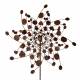 Magnifique Eolienne Double Hélices Tuteur Mobile de Jardin en Acier Oxydé 23x65x212cm