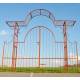 Sublime Portail Chantilly Porte Arche de Jardin avec Grilles Séparation Entrée en Acier Oxydé 50x255x284cm
