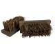 Lot de 2 Brosses Pour Gratte-pied Supports Rectangulaire en Coco et Bois Frottoir à Pieds 5,5x5,8x14cm