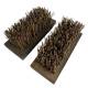 Lot de 2 Brosses Pour Gratte-pied Supports Rectangulaire en Coco et Bois Frottoir à Pieds 5,5x5,8x14cm