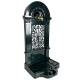 Fontaine de Jardin à Poser Source en Fonte d'Aluminium Verte et Robinet Laiton Décoration de Jardin 35x40x83cm