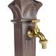 Fontaine de Jardin Décoration à Poser en Fonte d'Aluminium et Robinet en Laiton Colonne à Eau Style Antan 29x33x81cm
