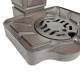 Fontaine de Jardin Décoration à Poser en Fonte d'Aluminium et Robinet en Laiton Colonne à Eau Style Antan 29x33x81cm