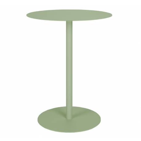 Table de Bistrot Ronde Snow Outdoor Zuiver Table à Manger Extérieure en Acier Inoxydable Vert 57x57x75cm