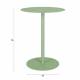 Table de Bistrot Ronde Snow Outdoor Zuiver Table à Manger Extérieure en Acier Inoxydable Vert 57x57x75cm