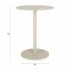 Table de Bistrot Ronde Snow Outdoor Zuiver Table à Manger Extérieure en Acier Inoxydable Beige 57x57x75cm