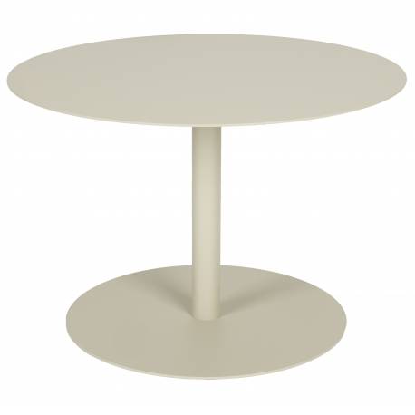 Bout de Canapé Rond Snow Outdoor Zuiver Console Table Basse d'Appoint Extérieure Acier Inoxydable Beige 40x60x60cm
