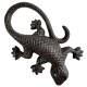 Salamandre en Fonte Reptile à Poser Patiné Marron Animal de Jardin en Relief Décoration 4x13x19,5cm