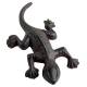 Salamandre en Fonte Reptile à Poser Patiné Marron Animal de Jardin en Relief Décoration 3,5x11x20cm