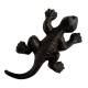 Salamandre en Fonte Reptile à Poser Patiné Marron Animal de Jardin en Relief Décoration 2,5x7x12,5cm