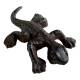 Salamandre en Fonte Reptile à Poser Patiné Marron Animal de Jardin en Relief Décoration 2,5x7x12,5cm