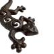 Salamandre en Fonte Géko Mural Patiné Marron Animal de Jardin en Relief Décoration 3,5x11,5x21,5cm