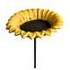 Fleur à Piquer Tournesol en Fonte Marron et Jaune Tuteur Décoration de Jardin Colorée 13x13x74cm