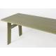 Ensemble Extérieur Avenue Zuiver Set Table et 2 Bancs En Pin Vert Sauge Salon Mobilier de Jardin
