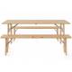 Table Extérieure Avenue Zuiver Table de Repas Rectangulaire En Pin Naturel Mobilier de Jardin 75x79x180cm