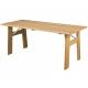 Table Extérieure Avenue Zuiver Table de Repas Rectangulaire En Pin Naturel Mobilier de Jardin 75x79x180cm