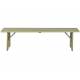 Banc Extérieur Avenue Zuiver Banquette 3 Personnes En Pin Vert Sauge Assise de Jardin 32x47x170cm