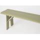 Banc Extérieur Avenue Zuiver Banquette 3 Personnes En Pin Vert Sauge Assise de Jardin 32x47x170cm