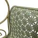 Banc de Jardin Aphrodite Méridienne de Jardin en Acier Vert Antique Mobilier Extérieur 43x111x137cm