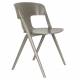 Lot de 4 Chaises Horizon Zuiver Assises de Repas Extérieures en Polypropylène Taupe Fauteuils Outdoor 52,5x57,5x75cm
