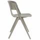 Lot de 4 Chaises Horizon Zuiver Assises de Repas Extérieures en Polypropylène Taupe Fauteuils Outdoor 52,5x57,5x75cm