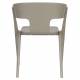 Lot de 4 Chaises Horizon Zuiver Assises de Repas Extérieures en Polypropylène Taupe Fauteuils Outdoor 52,5x57,5x75cm