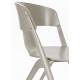 Lot de 4 Chaises Horizon Zuiver Assises de Repas Extérieures en Polypropylène Taupe Fauteuils Outdoor 52,5x57,5x75cm