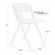 Lot de 4 Chaises Horizon Zuiver Assises de Repas Extérieures en Polypropylène Taupe Fauteuils Outdoor 52,5x57,5x75cm