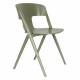 Lot de 4 Chaises Horizon Zuiver Assises de Repas Extérieures en Polypropylène Vert Fauteuils Outdoor 52,5x57,5x75cm
