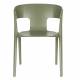 Lot de 4 Chaises Horizon Zuiver Assises de Repas Extérieures en Polypropylène Vert Fauteuils Outdoor 52,5x57,5x75cm