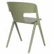 Lot de 4 Chaises Horizon Zuiver Assises de Repas Extérieures en Polypropylène Vert Fauteuils Outdoor 52,5x57,5x75cm