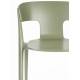 Lot de 4 Chaises Horizon Zuiver Assises de Repas Extérieures en Polypropylène Vert Fauteuils Outdoor 52,5x57,5x75cm