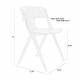 Lot de 4 Chaises Horizon Zuiver Assises de Repas Extérieures en Polypropylène Vert Fauteuils Outdoor 52,5x57,5x75cm