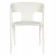 Lot de 4 Chaises Horizon Zuiver Assises de Repas Extérieures en Polypropylène Beige Fauteuils Outdoor 52,5x57,5x75cm