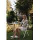 Lot de 4 Chaises Horizon Zuiver Assises de Repas Extérieures en Polypropylène Beige Fauteuils Outdoor 52,5x57,5x75cm