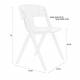 Lot de 4 Chaises Horizon Zuiver Assises de Repas Extérieures en Polypropylène Beige Fauteuils Outdoor 52,5x57,5x75cm