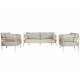 Mobilier Extérieur Vista Zuiver Trio d'Assises Aluminium et Oléfine Lot de 1 Canapé et 2 Fauteuils