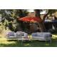 Mobilier Extérieur Vista Zuiver Trio d'Assises Aluminium et Oléfine Lot de 1 Canapé et 2 Fauteuils