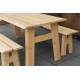 Ensemble Extérieur Avenue Zuiver Set Table et 2 Bancs En Pin Naturel Salon Mobilier de Jardin