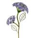 Décoration de Jardin Fleurs d'Hortensias en Acier Décoration sur Tige Patinée Verte et Lavande Tuteur 17x26x110cm