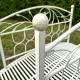 Superbe Pont Fonctionnel et Décoratif Passerelle de Jardin Ruisseau Court d'Eau en Acier Blanc 85x92x185cm