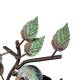 Superbe Pluviomètre à Piquer Tuteur Plante Décoration de Jardin Motif Oiseaux en Fer Patiné et Tube en Verre 15x29x132cm