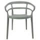 Chaise Extérieure design Assise en Polyuréthane Couleur Verte Fauteuil de Jardin Design 54x56,5x76cm