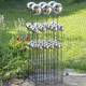 Boule Chromée PM à Piquer Sculpture de Jardin Décoration Extérieur 7x7x55cm