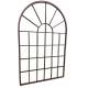 Miroir Orangerie Glace Esprit Verrière en Acier Patiné Marron Décoration Murale Style Atelier 1,5x49x77cm