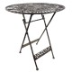 Salon de Jardin Margot Salon de Thé Bistrot 1 Table 2 Chaises Pliables en Fonte Marron