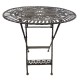 Salon de Jardin Margot Salon de Thé Bistrot 1 Table 2 Chaises Pliables en Fonte Marron